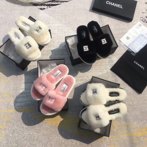 [Chanel] 샤넬 남녀공용 양모 슬리퍼 18100838