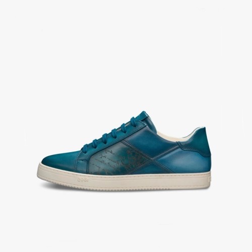 [Berluti] 벨루티 Playtime Scritto Leather Low-Top Sneakers - Aveiro