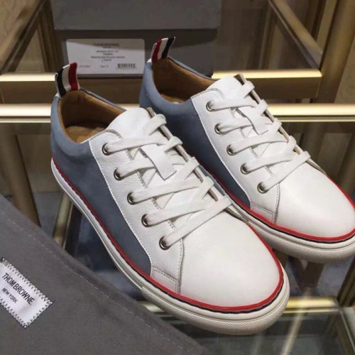 [Thom Browne] 톰브라운 남녀공용 가죽 배색 스니커즈
