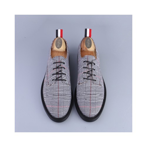 [Thom Browne] 탐브라운 패브릭 체크 슈즈