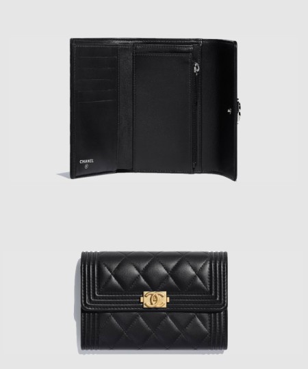 [CHANEL-샤넬]보이 중지갑 A84302