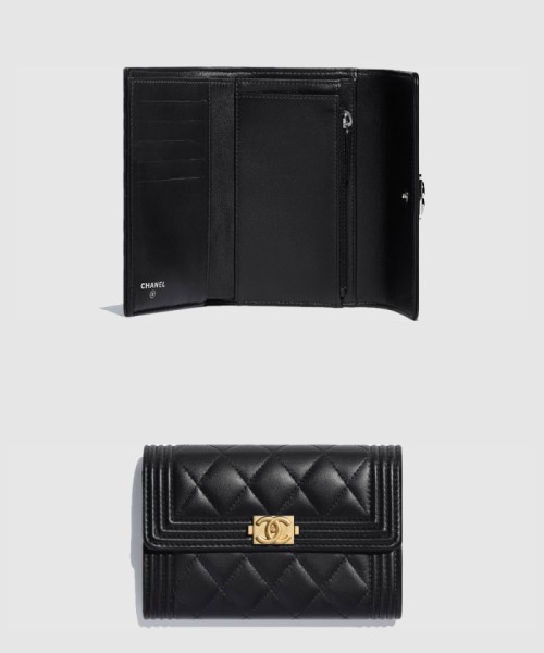 [CHANEL-샤넬]보이 중지갑 A84302