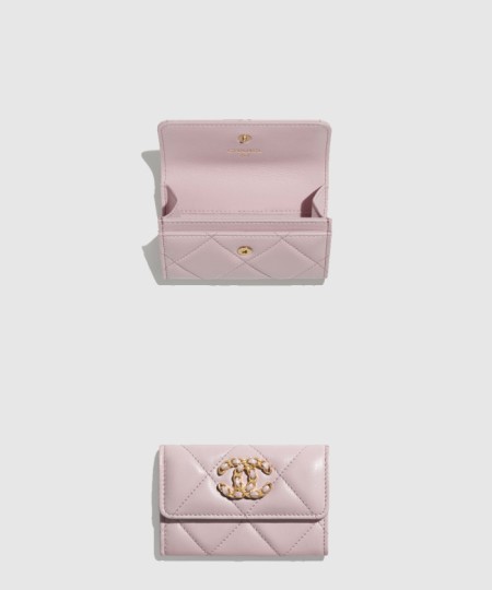 [CHANEL-샤넬]19 플랩 카드지갑 AP1790