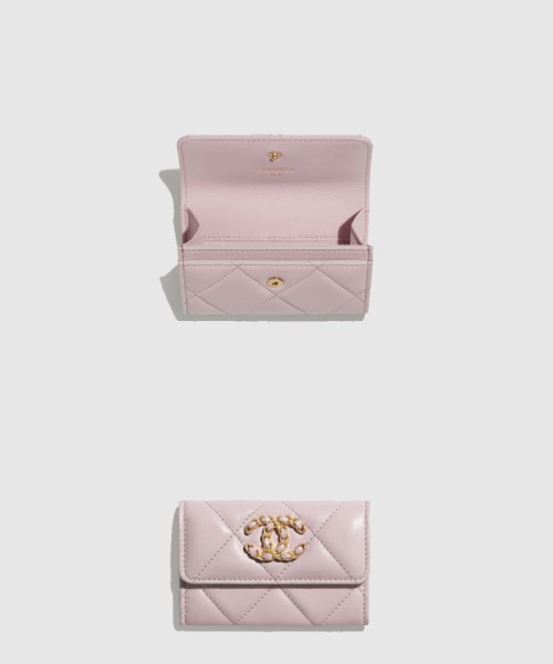 [CHANEL-샤넬]19 플랩 카드지갑 AP1790