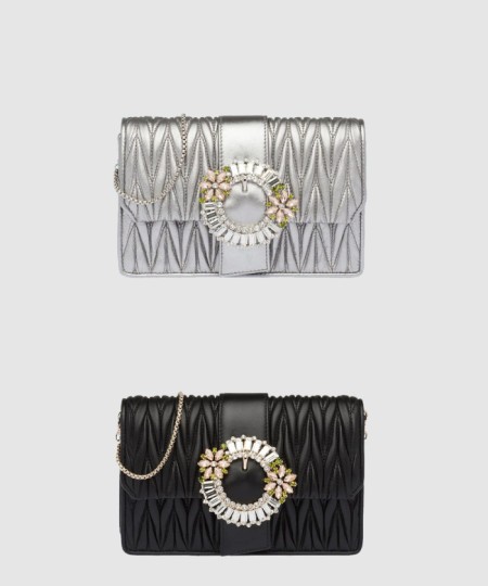 [MIUMIU-미우미우]마테라쎄 플라워 미니백 5BH095