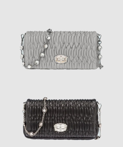 [MIUMIU-미우미우]크리스탈 클로케 숄더백 5BD417