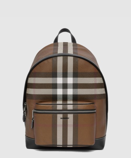 [BURBERRY-버버리]체크 레더 백팩 80514141