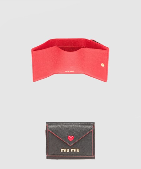 [MIUMIU-미우미우]마드라스 러브 반지갑 5MH020