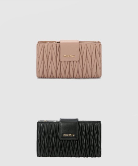 [MIUMIU-미우미우]마테라쎄 나파 장지갑 5ML015