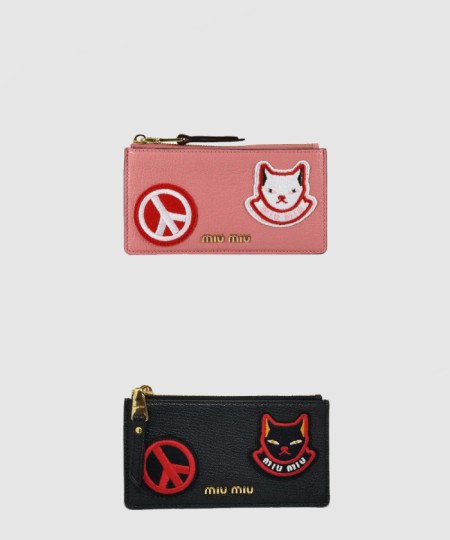 [MIUMIU-미우미우]지퍼 카드지갑 5MB006