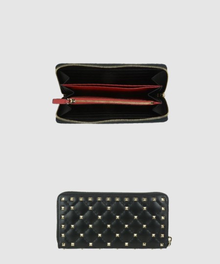 [VALENTINO-발렌티노]락스터드 지퍼월렛