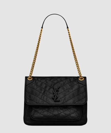 [SAINT LAURENT-생로랑]크링클 니키백 미듐 633158