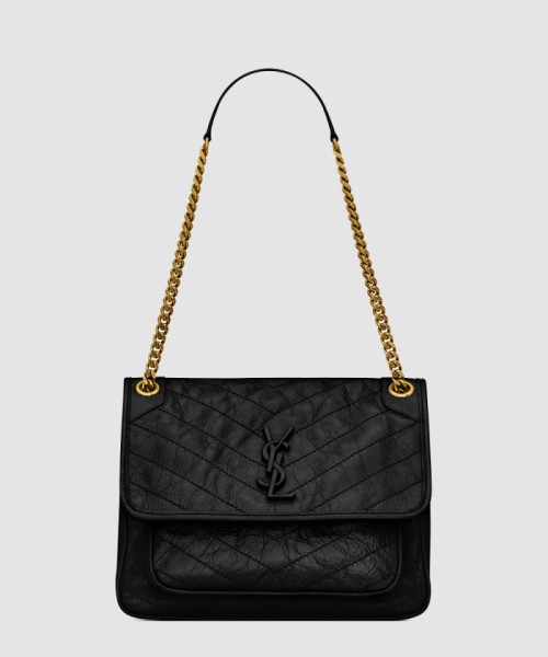 [SAINT LAURENT-생로랑]크링클 니키백 미듐 633158