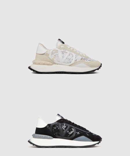 [VALENTINO-발렌티노]레이스 메쉬 레이스러너 스니커즈