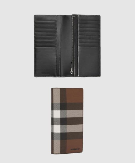 [BURBERRY-버버리]체크 E 캔버스 장지갑 80366701