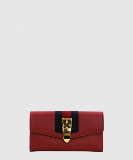 [GUCCI-구찌]레더 실비 장지갑 476084