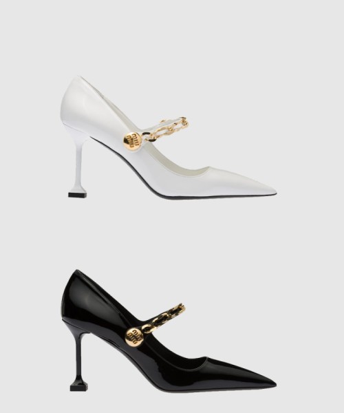 [MIUMIU-미우미우]페이던트 펌프스 F0002