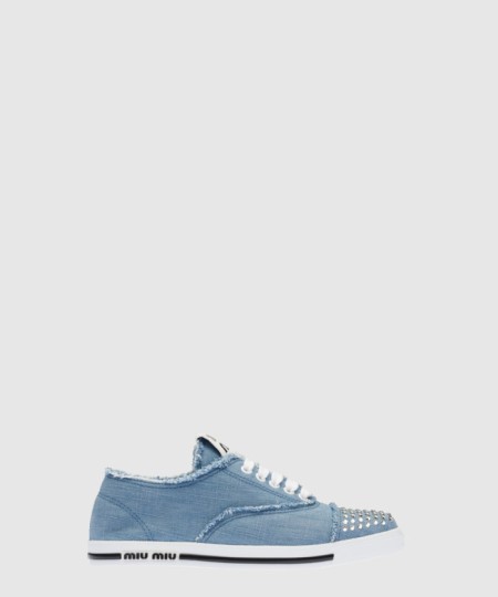[MIUMIU-미우미우]데님 스니커즈 F0E93