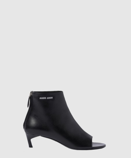 [MIUMIU-미우미우]레더 오픈 토 부츠 F0002