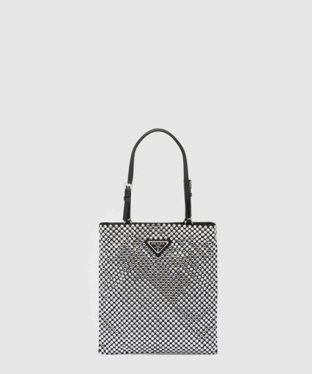 [PRADA-프라다]크리스탈 새틴 핸드백 1BA253