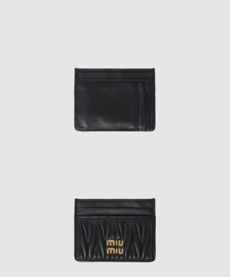 [MIUMIU-미우미우]마테라쎄 나파 가죽 카드 홀더 5MC076