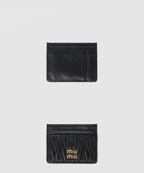 [MIUMIU-미우미우]마테라쎄 나파 가죽 카드 홀더 5MC076