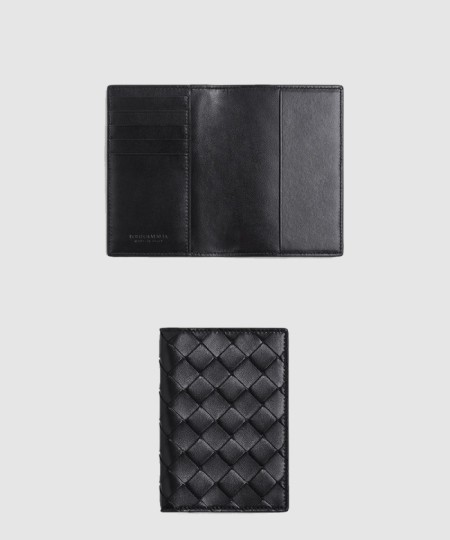 [BOTTEGA-보테가베네타]인트레치아토 플랩 카드 케이스 607482