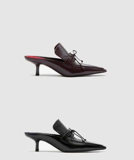 [BURBERRY-버버리]레더 스톰 뮬 80777291