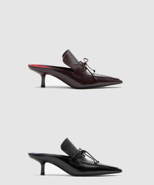 [BURBERRY-버버리]레더 스톰 뮬 80777291