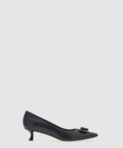 [FERRAGAMO-페레가모]뉴 바라 플레이트 로우 힐 펌프스 01H450