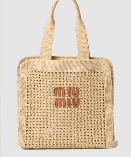 [MIUMIU-미우미우]패브릭 토트백 5BG230