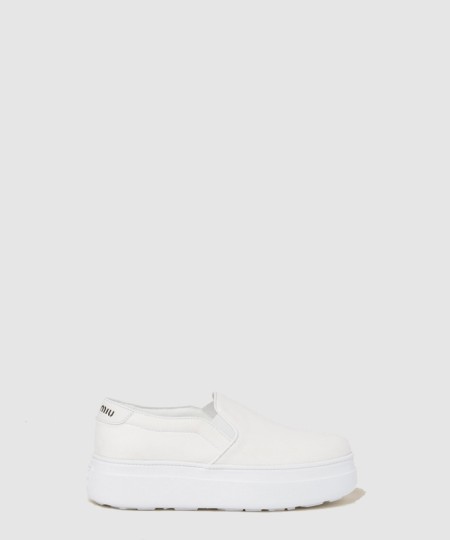 [MIUMIU-미우미우]워시드 코튼 드릴 스니커즈 5S152E