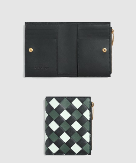 [BOTTEGA-보테가베네타]스몰 인트레치아토 폴더형 지퍼 지갑 742330