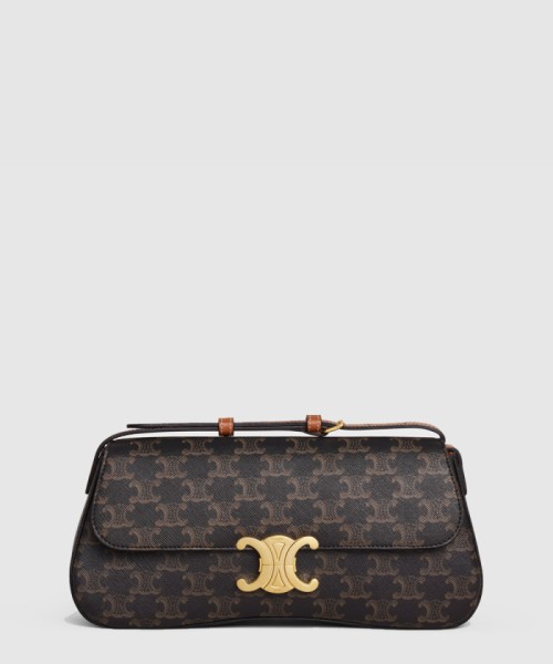 [CELINE-셀린느]롤라 미디엄 로고 엠보 소가죽 클러치 115532