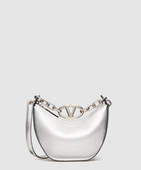 [VALENTINO-발렌티노]미니 체인 메탈릭 송아지 가죽 클러치