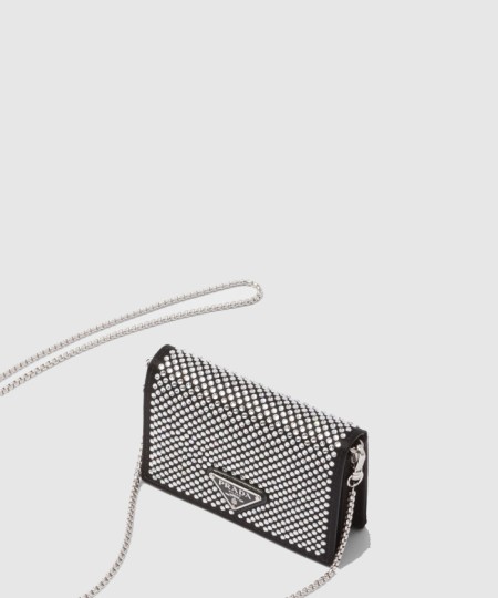 [PRADA-프라다]숄더 스트랩이 달린 시퀸 카드 홀더 1MR024