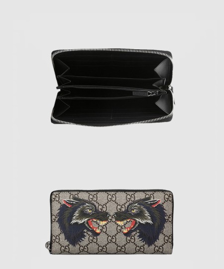 [GUCCI-구찌]울프헤드 지퍼 장지갑 451273