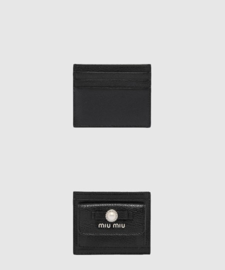 [MIUMIU-미우미우]마드라스 가죽 카드 지갑 5MC081