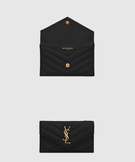 [SAINT LAURENT-생로랑]CASSANDRE MATELASSÉ FRAGMENTS 플랩 카드 케이스 612808
