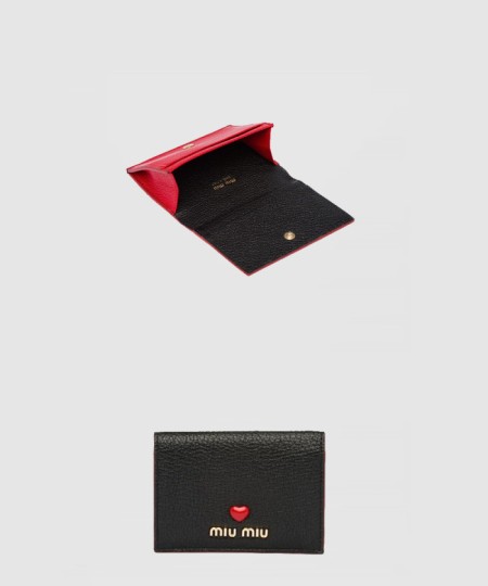 [MIUMIU-미우미우]가죽 카드 지갑 5MC945