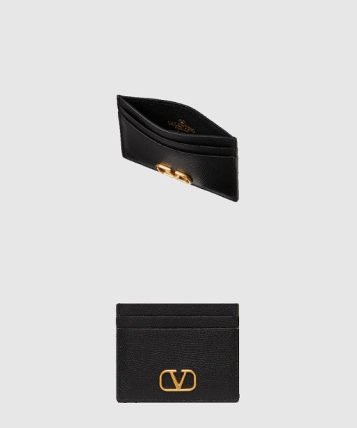 [VALENTINO-발렌티노]브이로고 시그니처 스탐파 알체 카프스킨 카드 케이스