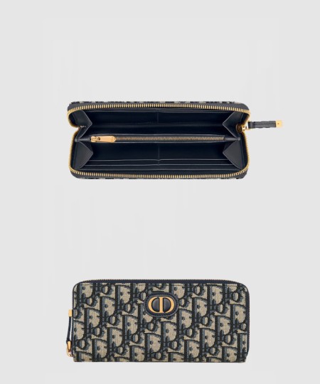 [DIOR-디올]30 Montaigne 롱 집업 지갑 S2189