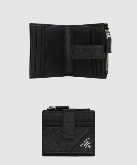 [PRADA-프라다]사피아노 및 가죽 카드 홀더 2MC066