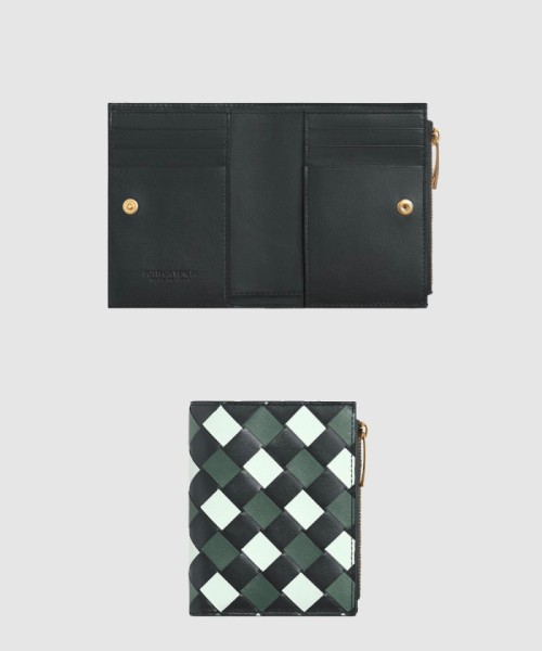 [BOTTEGA-보테가베네타]미디엄 인트레치아토 폴더형 지퍼 지갑 749940