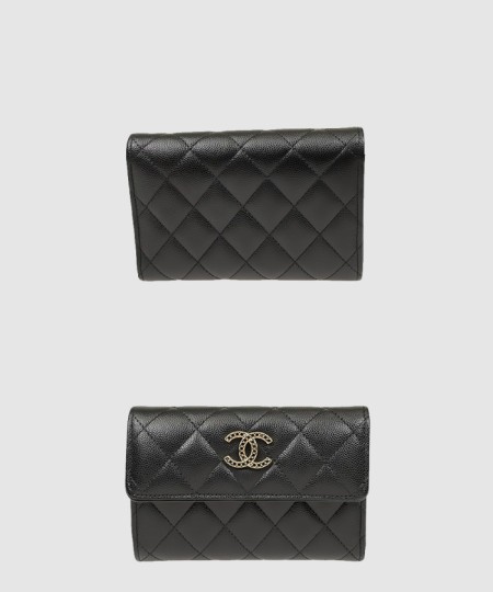 [CHANEL-샤넬]퀼팅 엠보 지갑 AP3398