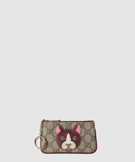 [GUCCI-구찌]고양이 디테일의 GG 키 케이스 818768