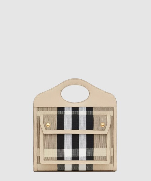 [BURBERRY-버버리]투톤 미니 포켓백 80398561
