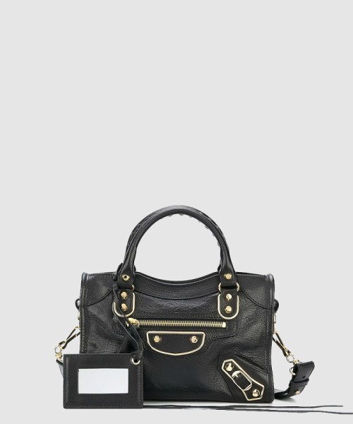 [BALENCIAGA-발렌시아가]메탈릭 시티백 샤이니 고트 미니 390160