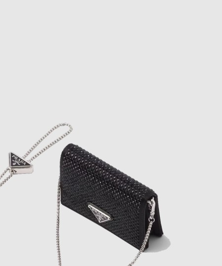 [PRADA-프라다]숄더 스트랩이 달린 시퀸 카드 홀더 1MR024