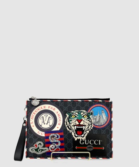 [GUCCI-구찌]GG 수프림 나이트 쿠리에 클러치 496346